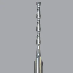 Spiral Router Bit: 1/8" Dia, 1-1/8" LOC, 1/4" Shank Dia, 2 Flute, Upcut