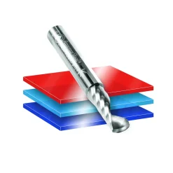 Spiral Router Bit: 1/8" Dia, 1/2" LOC, 1/8" Shank Dia, 1 Flute, Upcut