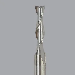 Spiral Router Bit: 3/16" Dia, 3/4" LOC, 1/4" Shank Dia, 2 Flute, Upcut