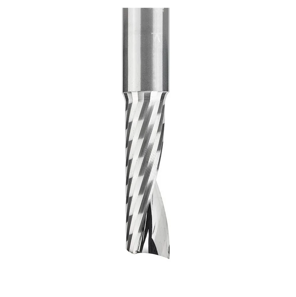 Spiral Router Bit: 1/2" Dia, 1-5/8" LOC, 1/2" Shank Dia, 1 Flute, Upcut
