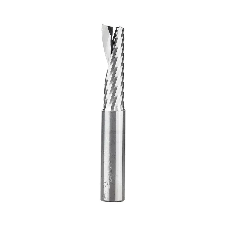Spiral Router Bit: 1/2" Dia, 1-5/8" LOC, 1/2" Shank Dia, 1 Flute, Upcut
