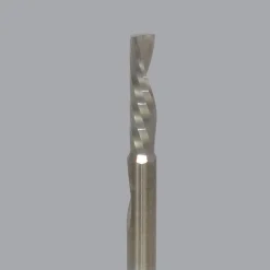 Spiral Router Bit: 1/8" Dia, 1/2" LOC, 1/8" Shank Dia, 1 Flute, Downcut