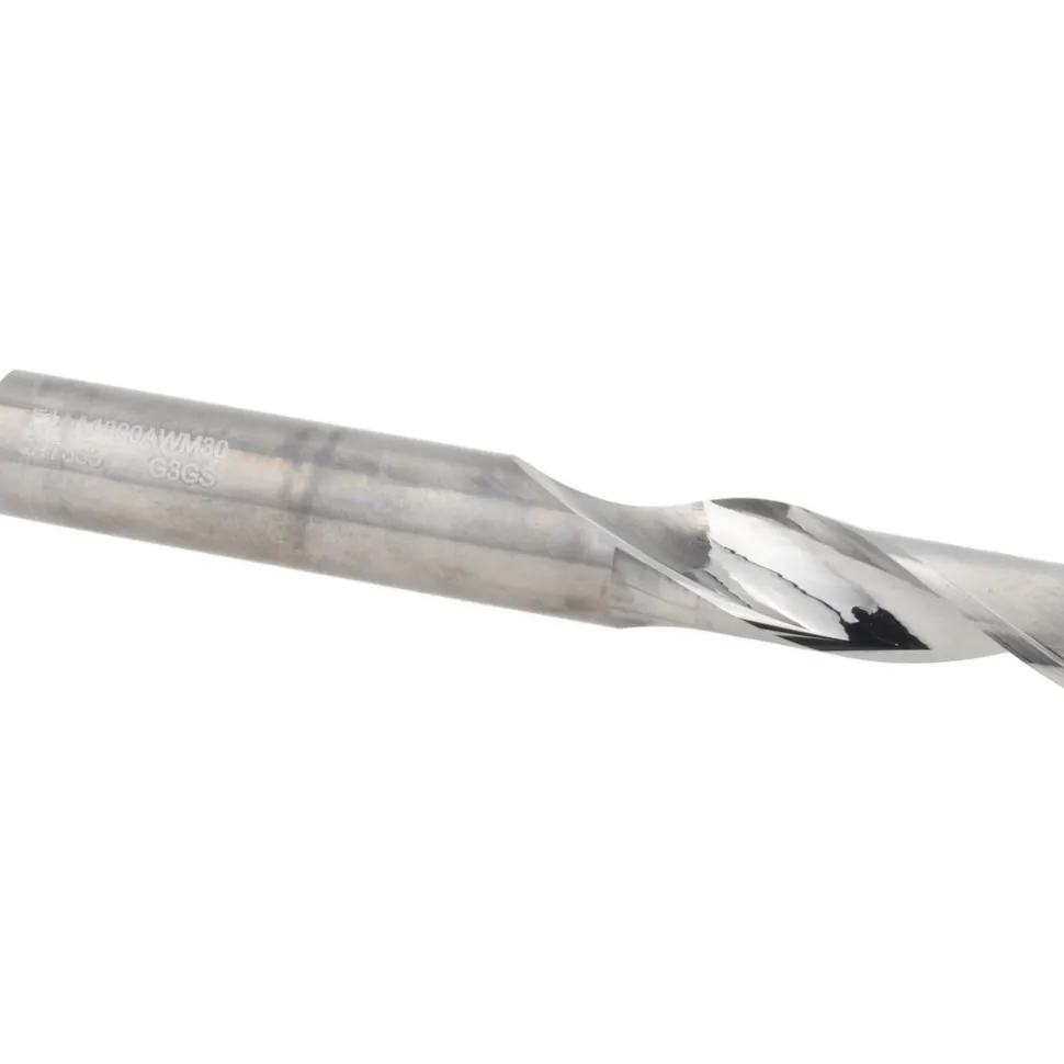Spiral Router Bit: 10.00 mm Dia, 25.00 mm LOC, 10.00 mm Shank Dia, 1 Flute, Spiral