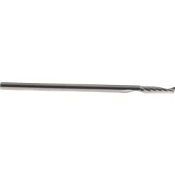 Spiral Router Bit: 3.00 mm Dia, 12.00 mm LOC, 3.00 mm Shank Dia, 1 Flute, Upcut