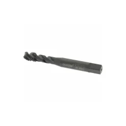 Spiral Flute Tap: M8x1.25, Metric Coarse, 3 Flute, Modified Bottoming Chamfer, 6H Class of Fit, Vanadium High-Speed Steel, Oxide Finish