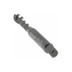 Spiral Flute Tap: M6x1, Metric Coarse, 3 Flute, Modified Bottoming Chamfer, 6H Class of Fit, Vanadium High-Speed Steel, Oxide Finish