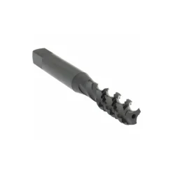 Spiral Flute Tap: 5/16-18, UNC, 3 Flute, Bottoming Chamfer, 2B Class of Fit, High-Speed Steel, Oxide Finish