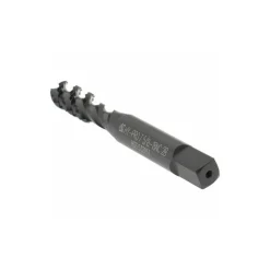 Spiral Flute Tap: 5/16-18, UNC, 3 Flute, Bottoming Chamfer, 2B Class of Fit, High-Speed Steel, Oxide Finish