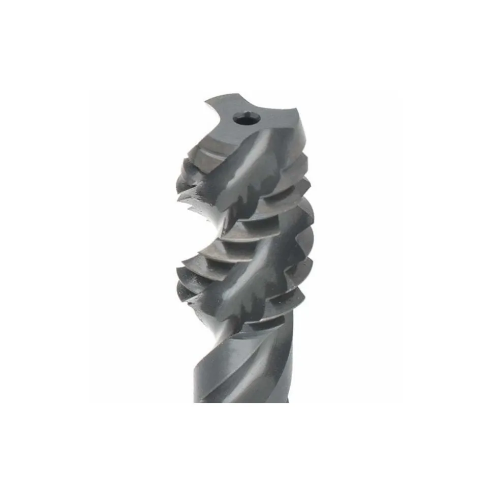 Spiral Flute Tap: 5/16-18, UNC, 3 Flute, Modified Bottoming Chamfer, 3B Class of Fit, Vanadium High-Speed Steel, Oxide Finish