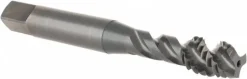 Spiral Flute Tap: 5/16-18, UNC, 3 Flute, Modified Bottoming Chamfer, 3B Class of Fit, Vanadium High-Speed Steel, Oxide Finish