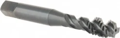 Spiral Flute Tap: 3/8-16, UNC, 3 Flute, Modified Bottoming Chamfer, 3B Class of Fit, Vanadium High-Speed Steel, Oxide Finish