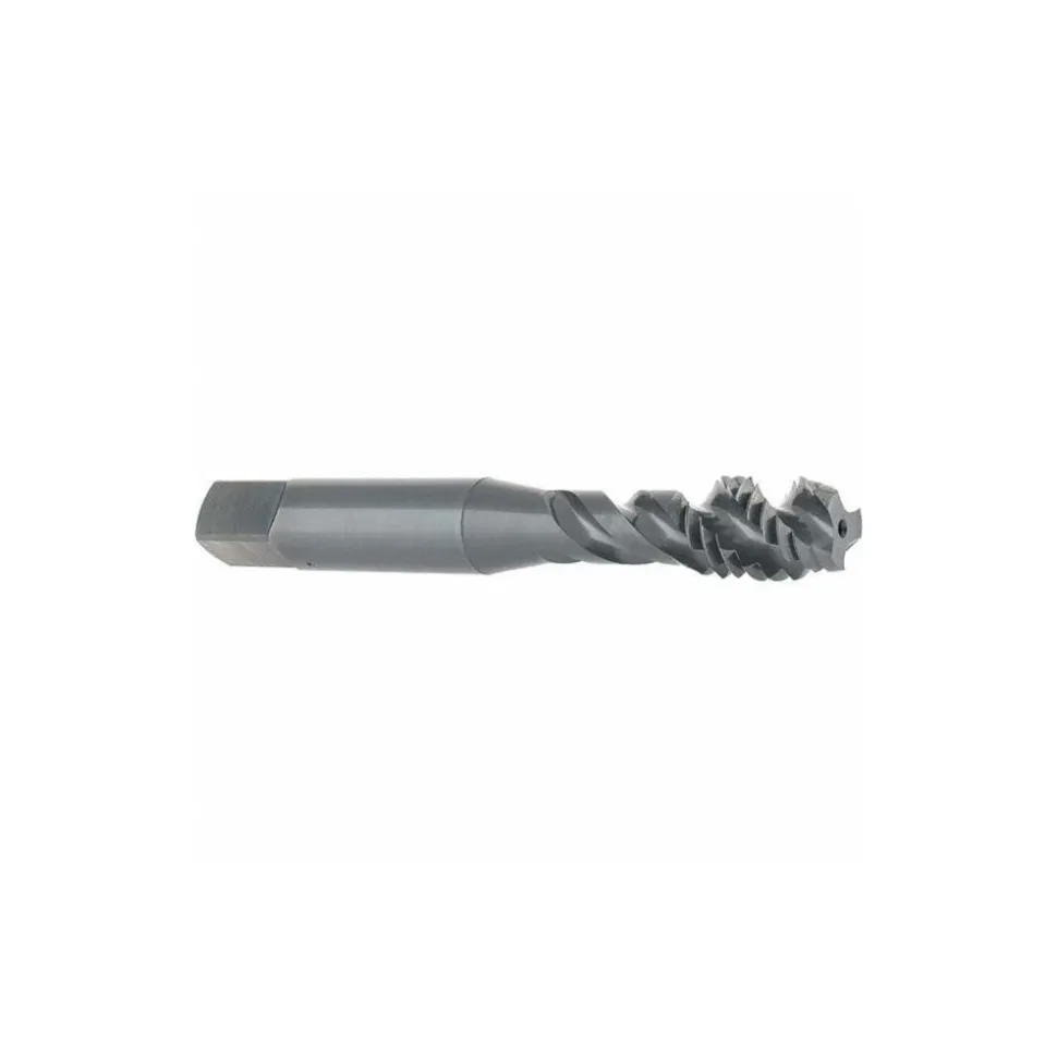 Spiral Flute Tap: 3/8-16, UNC, 3 Flute, Modified Bottoming Chamfer, 3B Class of Fit, Vanadium High-Speed Steel, Oxide Finish