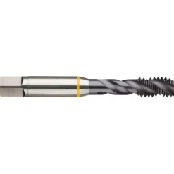 Spiral Flute Tap: 1/4-20, UNC, 3 Flute, Modified Bottoming Chamfer, 2B/3B Class of Fit, Cobalt, Proprietary Finish
