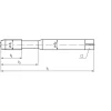 Spiral Flute Tap: 1/4-20, UNC, 3 Flute, Modified Bottoming Chamfer, 2B/3B Class of Fit, Cobalt, Oxide Finish