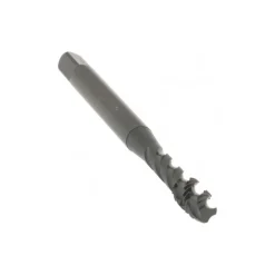 Spiral Flute Tap: #8-32, UNC, 3 Flute, Modified Bottoming Chamfer, 2B Class of Fit, Vanadium High-Speed Steel, Oxide Finish
