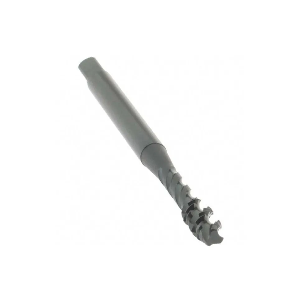 Spiral Flute Tap: #6-32, UNC, 3 Flute, Modified Bottoming Chamfer, 2B Class of Fit, Vanadium High-Speed Steel, Oxide Finish