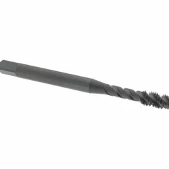 Spiral Flute Tap: #10-32, UNF, 3 Flute, Modified Bottoming Chamfer, 2B Class of Fit, Vanadium High-Speed Steel, Oxide Finish