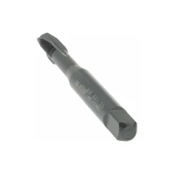 Spiral Point Tap: M6x1 Metric, 3 Flutes, Plug Chamfer, 6H Class of Fit, HSS-E Vanadium, Steam Oxide Coated