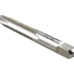 Spiral Point Tap: 3/8-16 UNC, 3 Flutes, Plug Chamfer, 3B Class of Fit, HSS, Bright/Uncoated Coated