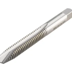 Spiral Point Tap: 5/16-18 UNC, 2 Flutes, Plug Chamfer, 3B Class of Fit, HSS, Bright/Uncoated Coated