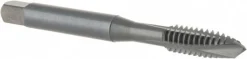 Spiral Point Tap: 1/4-20 UNC, 3 Flutes, Plug Chamfer, 3B Class of Fit, HSS-E Vanadium, Steam Oxide Coated