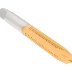 Spiral Point Tap: 5/16-18 UNC, 2 Flutes, Plug Chamfer, 3B Class of Fit, HSS, TiN Coated