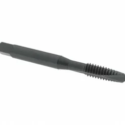 Spiral Point Tap: 1/4-20 UNC, 2 Flutes, Plug Chamfer, 2B Class of Fit, HSS, Steam Oxide Coated