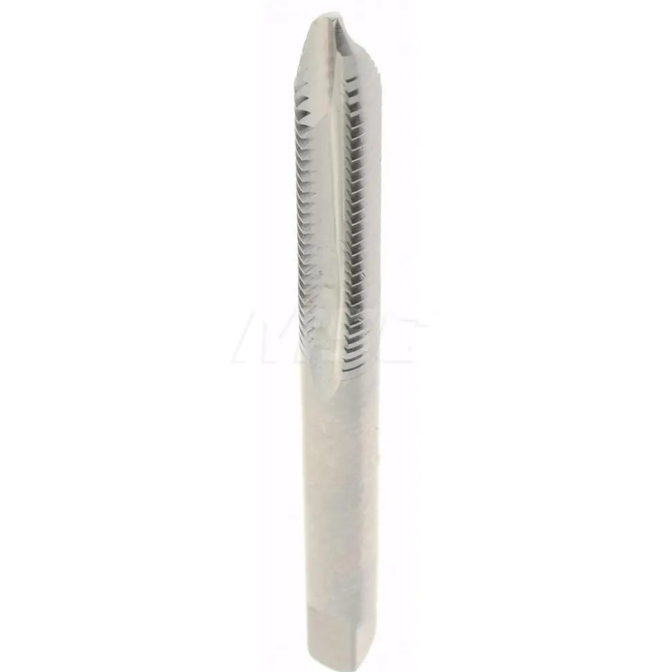 Spiral Point Tap: #6-32 UNC, 2 Flutes, Plug Chamfer, 2B Class of Fit, HSS, Bright/Uncoated Coated