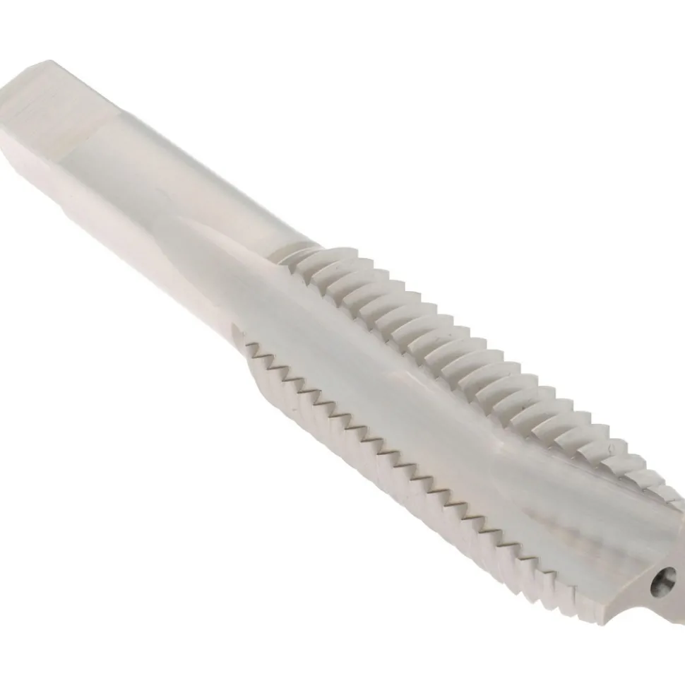 Spiral Point Tap: 5/8-11 UNC, 3 Flutes, Plug Chamfer, 3B Class of Fit, HSS, Bright/Uncoated Coated