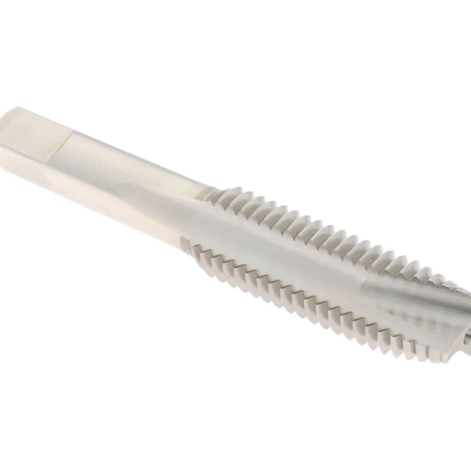 Spiral Point Tap: 5/8-11 UNC, 3 Flutes, Plug Chamfer, 3B Class of Fit, HSS, Bright/Uncoated Coated