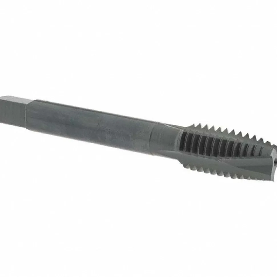Spiral Point Tap: 1/2-13 UNC, 3 Flutes, Plug Chamfer, 3B Class of Fit, HSS-E Vanadium, Steam Oxide Coated