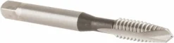 Spiral Point Tap: 1/4-20 UNC, 2 Flutes, Plug Chamfer, 3B Class of Fit, HSS, Bright/Uncoated Coated