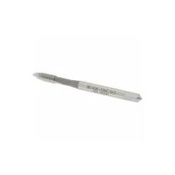 Spiral Point Tap: #8-32 UNC, 2 Flutes, Plug Chamfer, 2B Class of Fit, HSS, Bright/Uncoated Coated