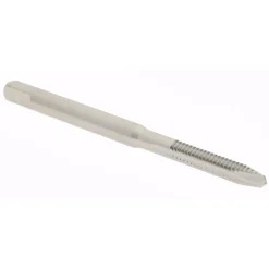 Spiral Point Tap: #4-40 UNC, 2 Flutes, Plug Chamfer, 2B/3B Class of Fit, HSS, Bright/Uncoated Coated