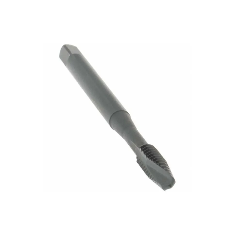 Spiral Point Tap: #6-32 UNC, 2 Flutes, Plug Chamfer, 2B Class of Fit, HSS-E Vanadium, Steam Oxide Coated