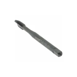 Spiral Point Tap: #6-32 UNC, 2 Flutes, Plug Chamfer, 2B Class of Fit, HSS-E Vanadium, Steam Oxide Coated