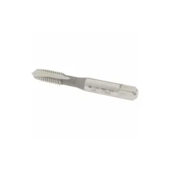 Spiral Point Tap: 3/8-16 UNC, 3 Flutes, Plug Chamfer, 3B Class of Fit, HSS, Bright/Uncoated Coated