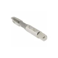 Spiral Point Tap: 3/8-16 UNC, 3 Flutes, Plug Chamfer, 3B Class of Fit, HSS, Bright/Uncoated Coated