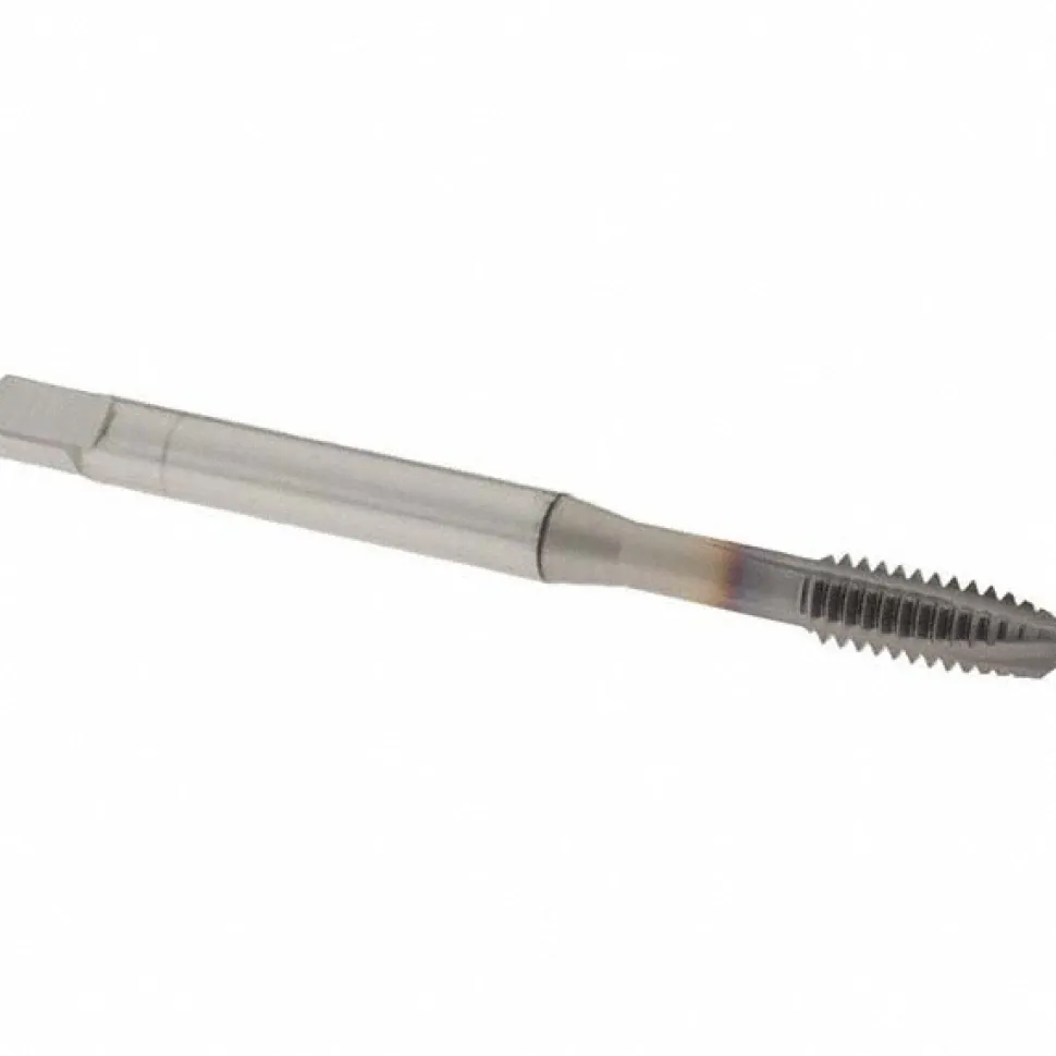 Spiral Point Tap: 1/4-20 UNC, 3 Flutes, Plug Chamfer, 3B Class of Fit, Powdered Metal HSS, V Coated