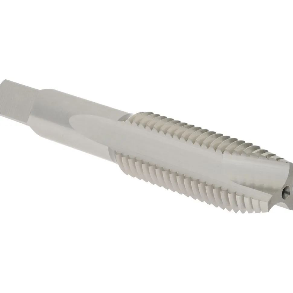 Spiral Point Tap: 3/4-10 UNC, 3 Flutes, Plug Chamfer, HSS, Bright/Uncoated Coated