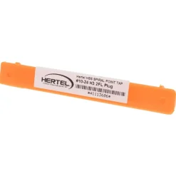 Spiral Point Tap: #10-24 UNC, 2 Flutes, Plug Chamfer, 2B/3B Class of Fit, HSS, TiN Coated