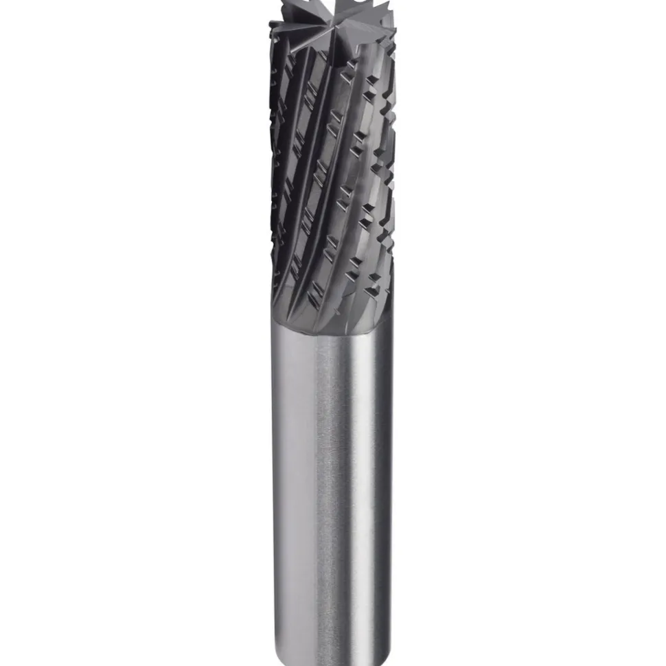 Spiral Router Bit: 1/4" Dia, 1-1/4" LOC, 1/4" Shank Dia, 10 Flute, Helical