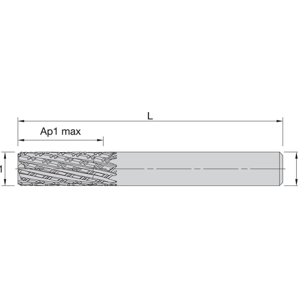 Spiral Router Bit: 1/4" Dia, 1-1/4" LOC, 1/4" Shank Dia, 10 Flute, Helical