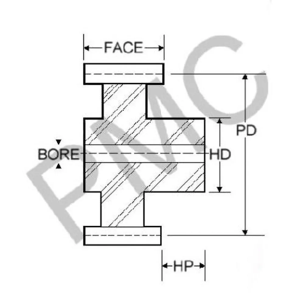 Spur Gear: 30 Teeth, 3/8" Bore Dia