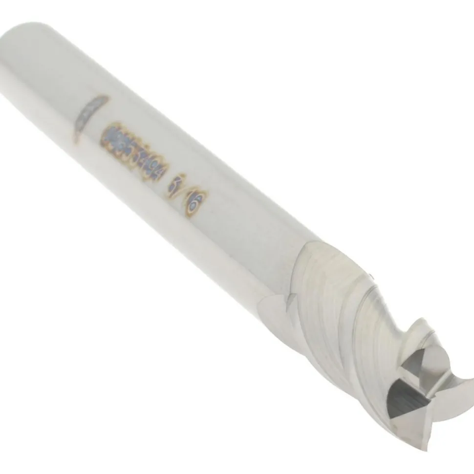 Square End Mill: 3/16" Dia, 3/8" LOC