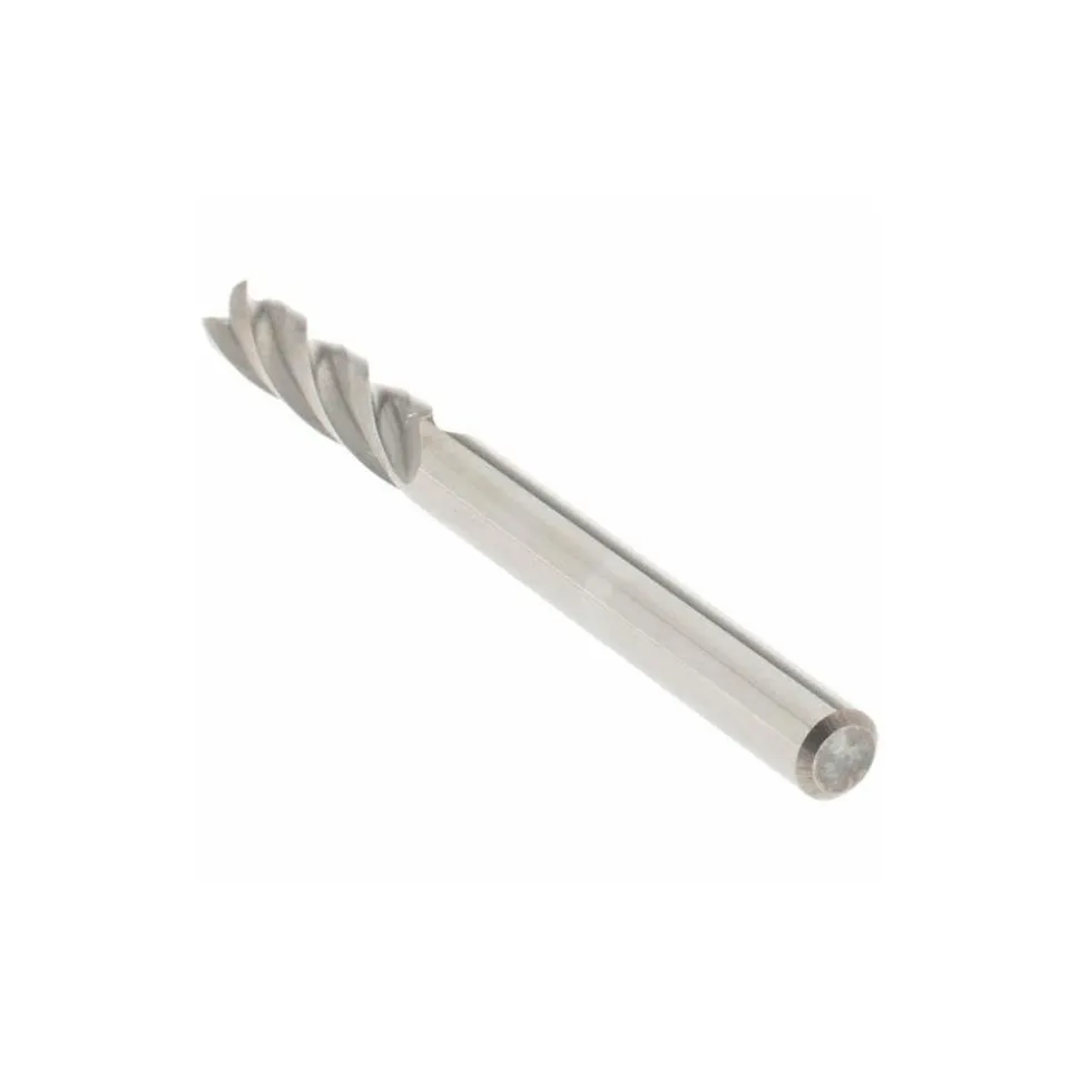 Square End Mill: 1/8" Dia, 1/2" LOC, 4 Flute, Solid Carbide