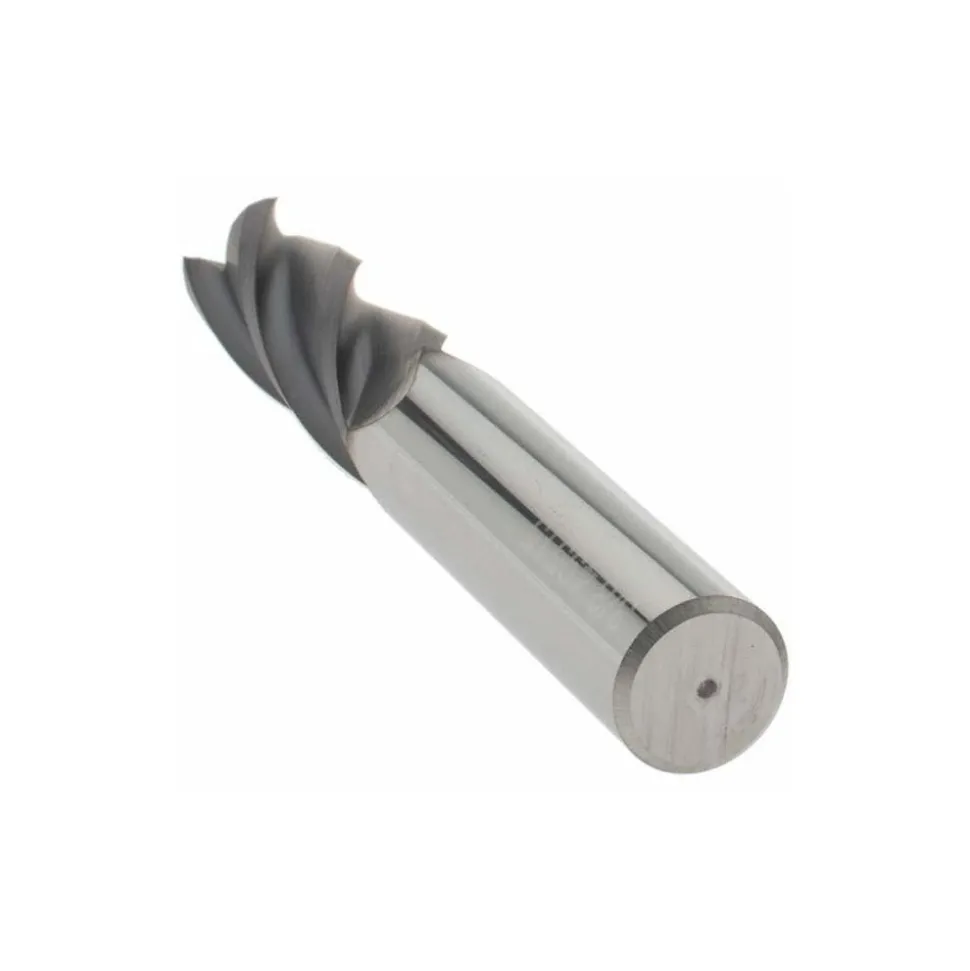 Square End Mill: 3/8" Dia, 1" LOC, 4 Flute, Solid Carbide