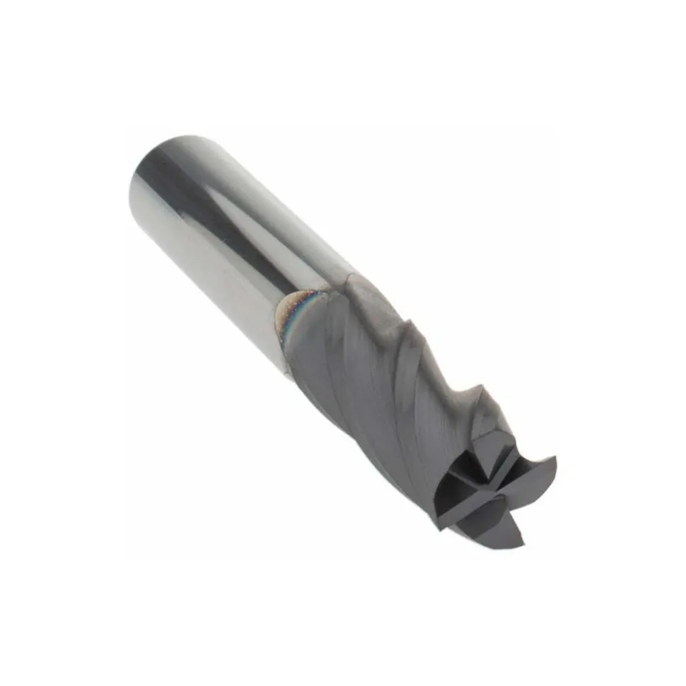 Square End Mill: 3/8" Dia, 1" LOC, 4 Flute, Solid Carbide