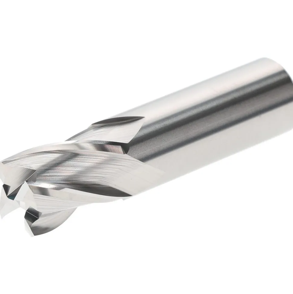Square End Mill: 3/4" Dia, 1" LOC, 4 Flute, Solid Carbide