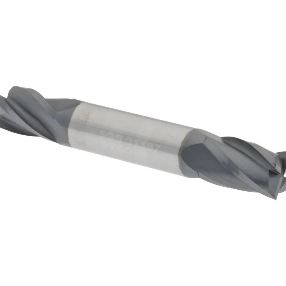 Square End Mill: 3/8" Dia, 9/16" LOC